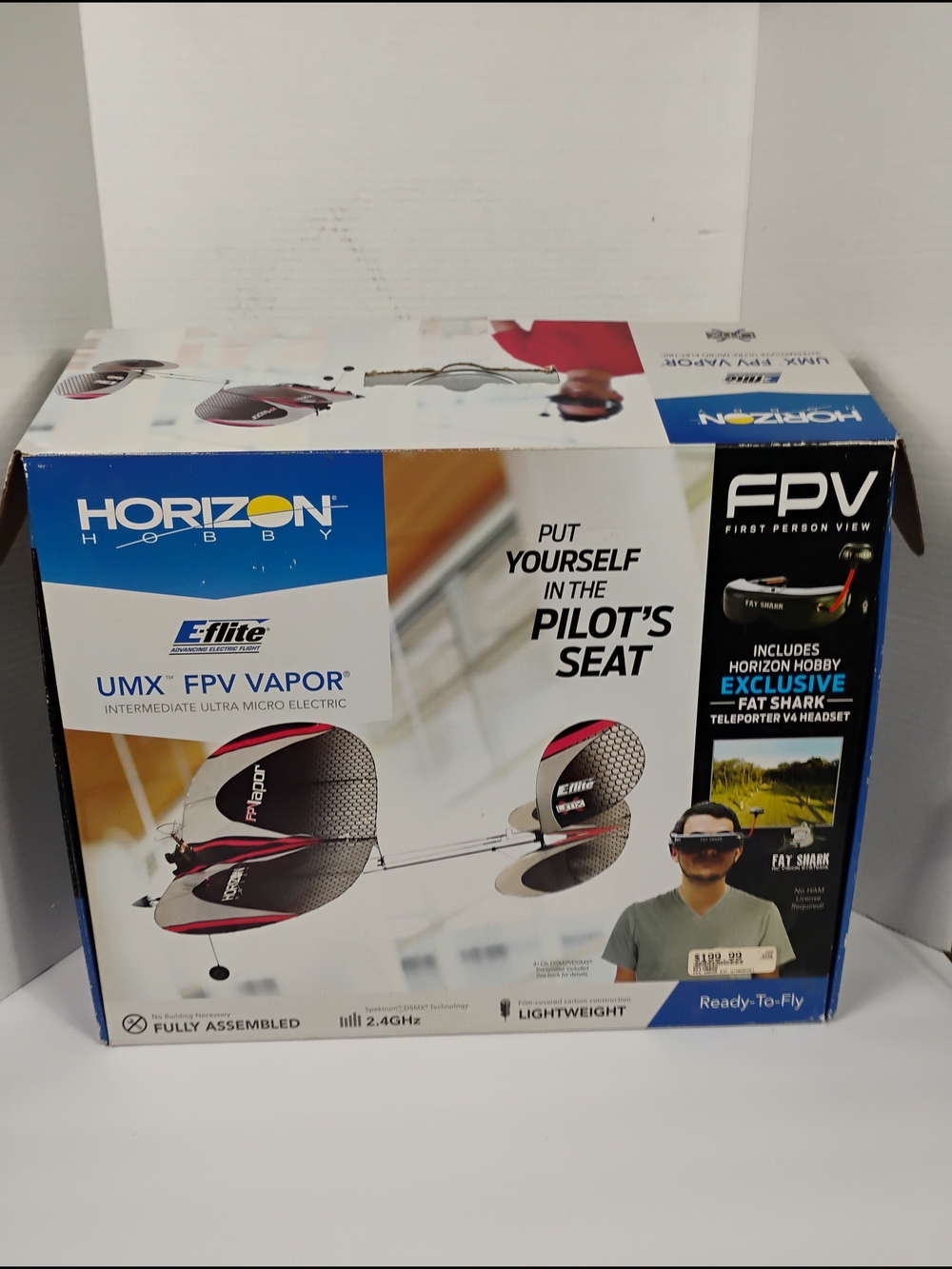 Horizon Hobby Umx Fpv Vapor Rc Plane - Black & Red